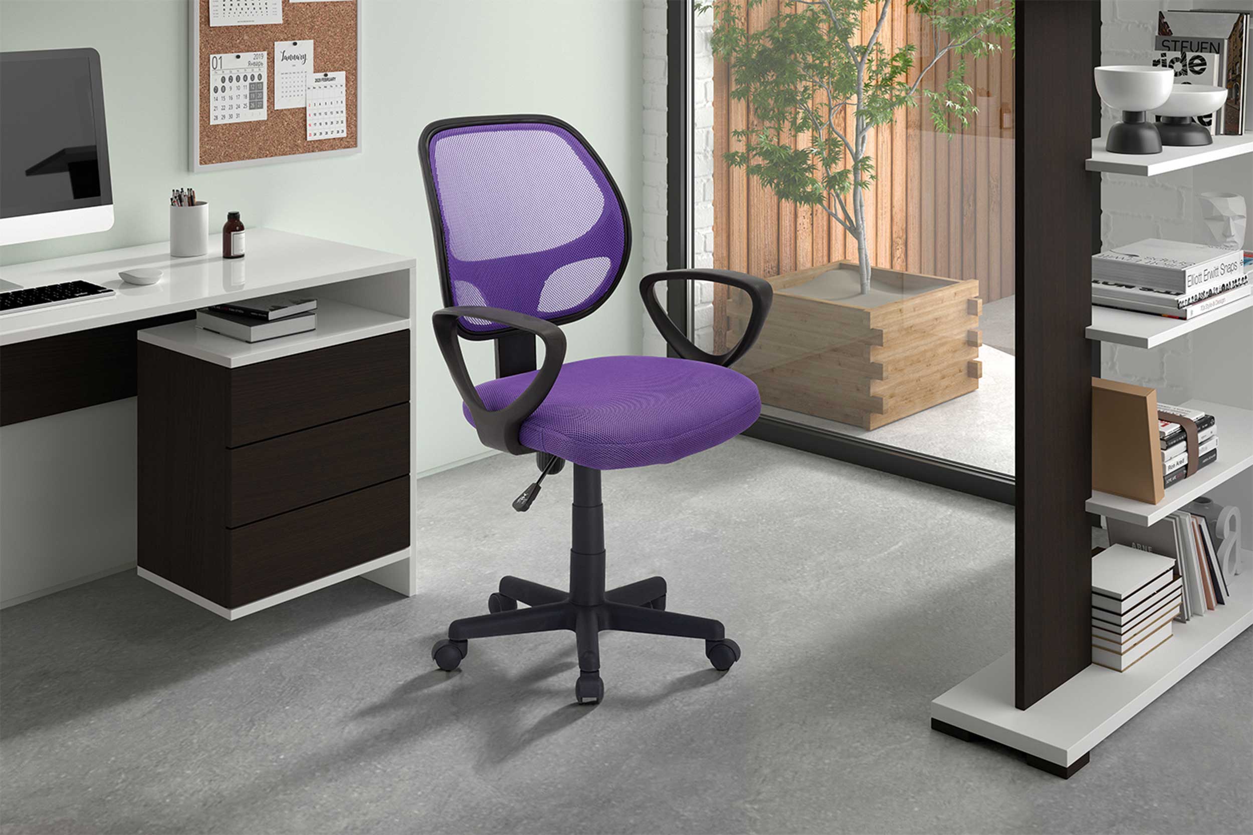 Chaise de bureau Pipa - violet - Image 6