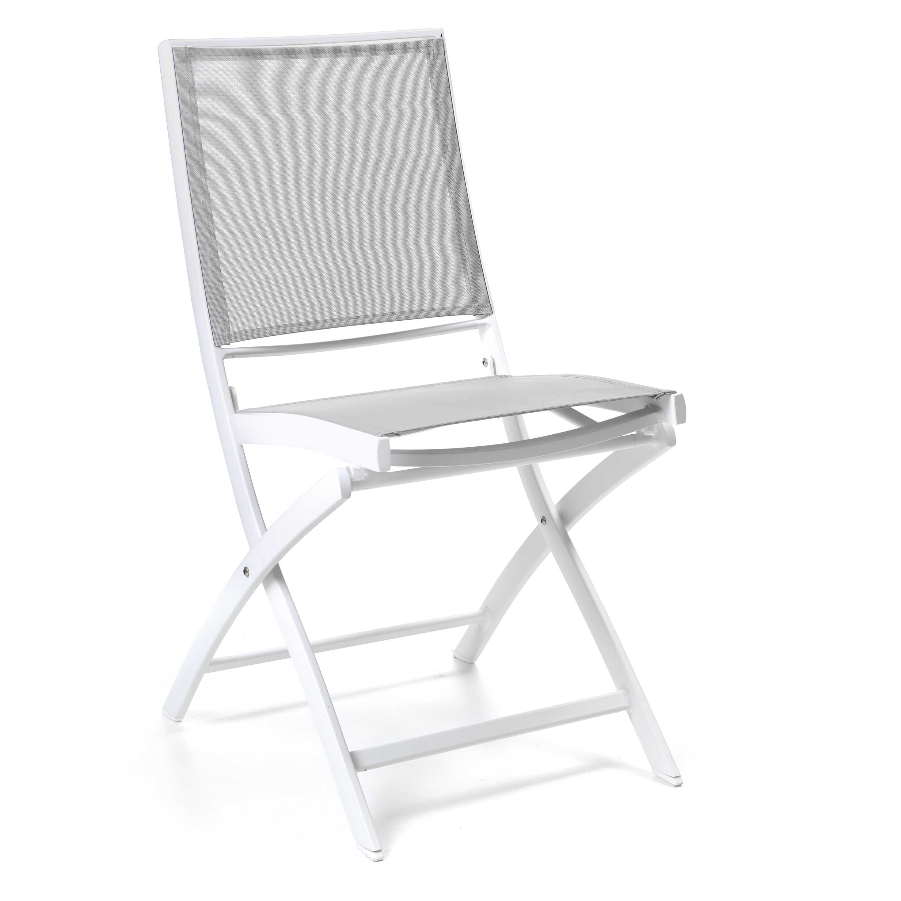 Chaise de jardin Carrie - blanc/gris clair