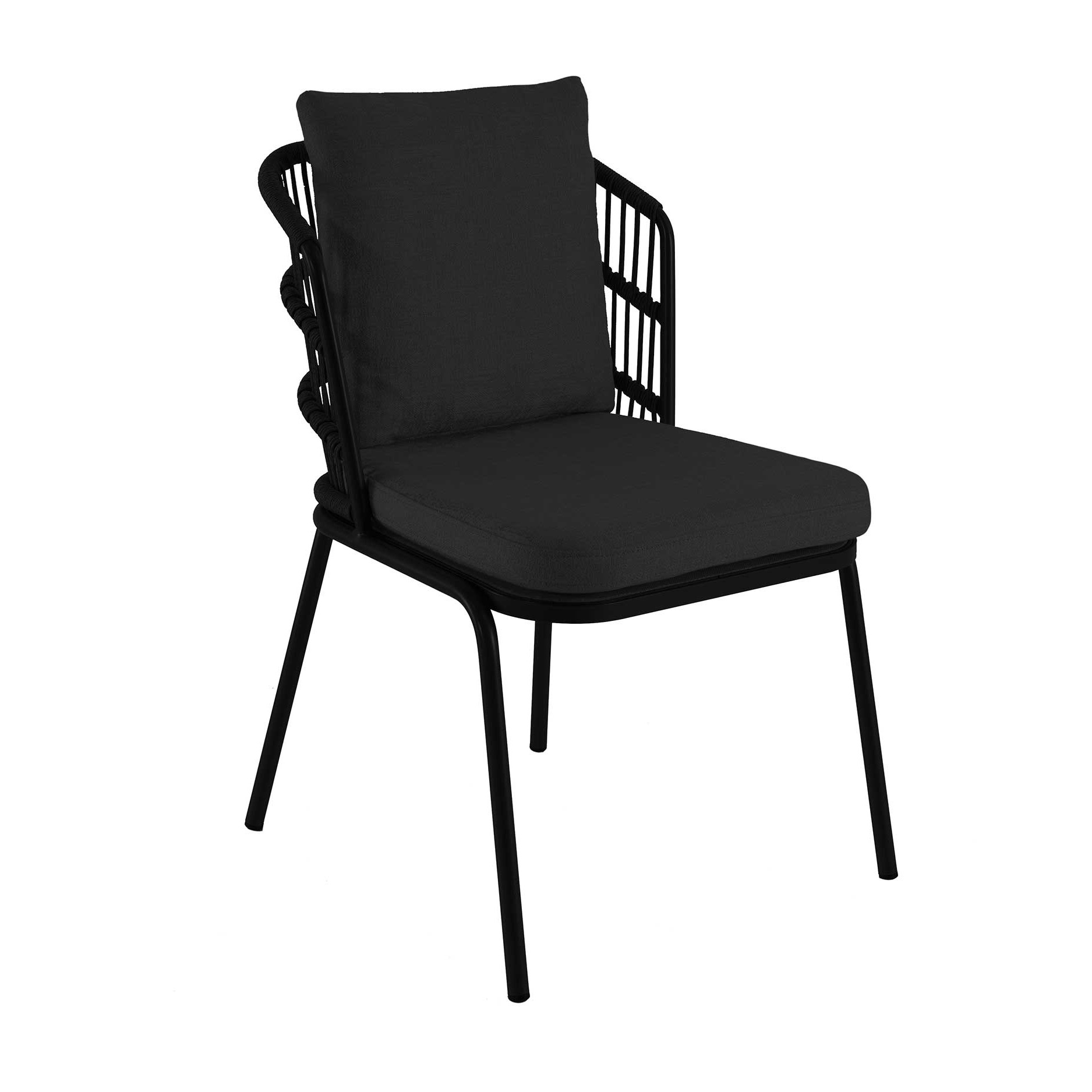 Chaise de jardin Pirlo - noir