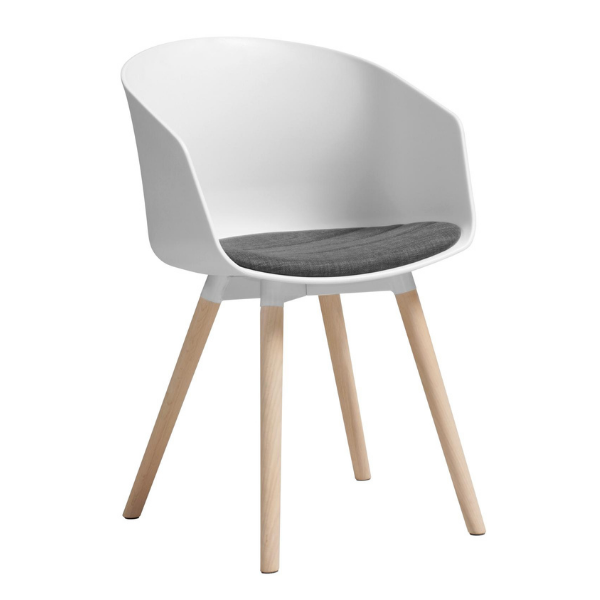 Chaise de salle à manger Anouck - blanc/chêne - Image 4