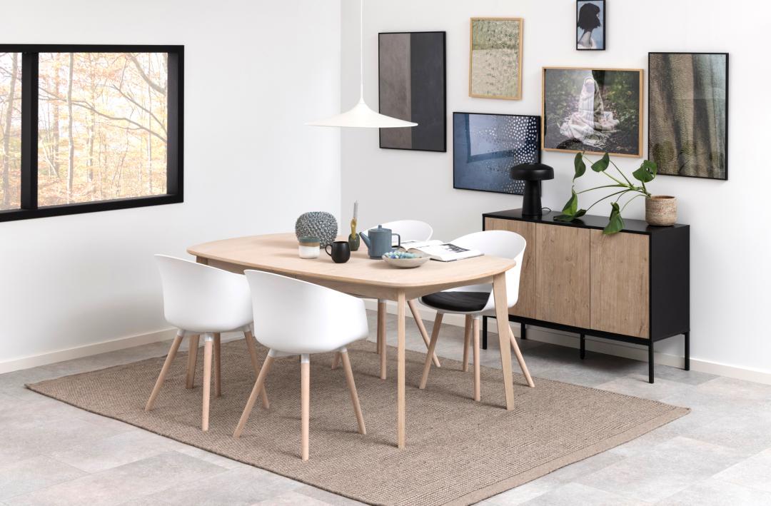 Chaise de salle à manger Anouck - blanc/chêne - Image 5