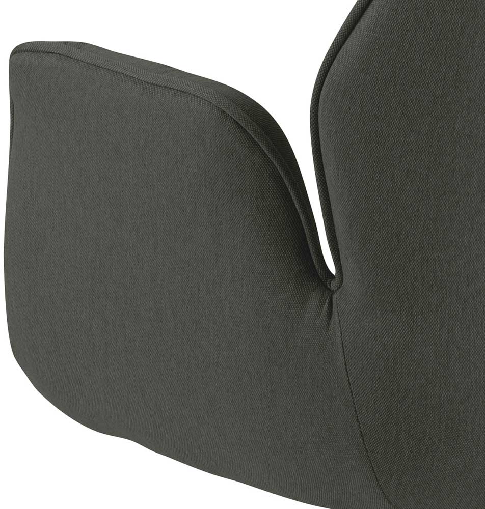 Chaise de salle à manger Aubin - pivotant - gris foncé - Image 9