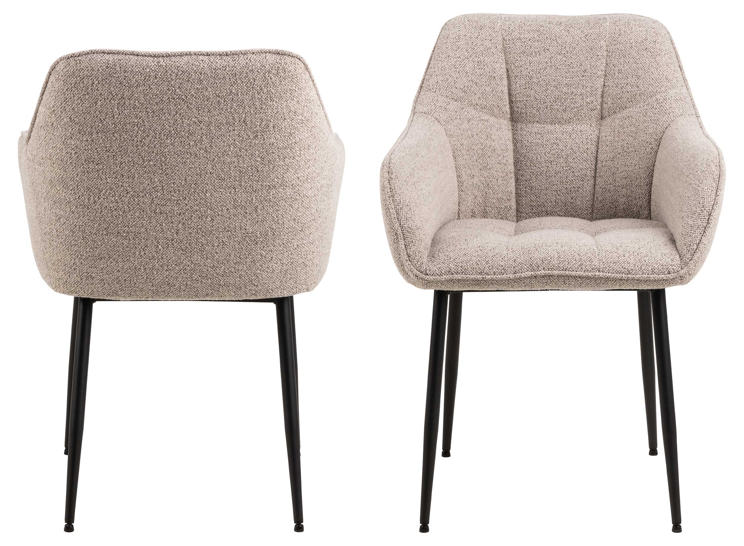 Chaise de salle à manger Brenda - beige - Image 6