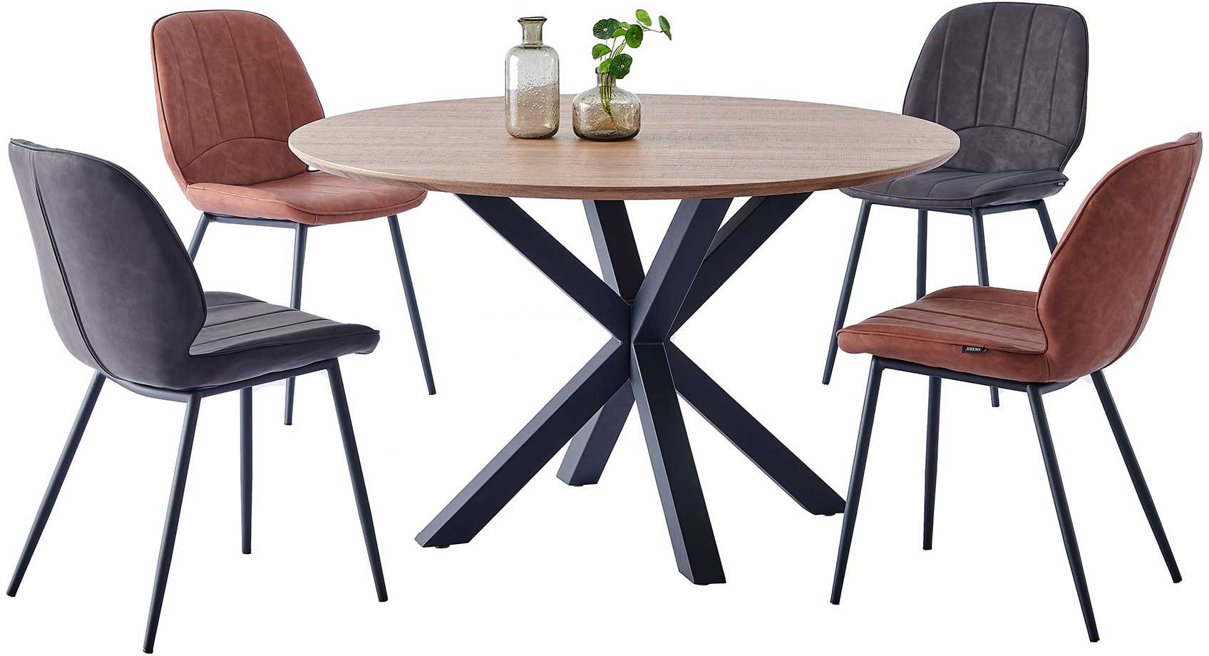 Chaise de salle à manger Burki - gris clair - Image 5