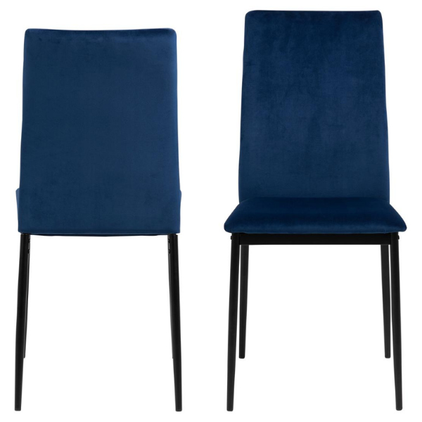 Chaise de salle à manger Demina - bleu foncé - Image 10
