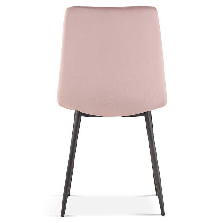 Chaise de salle à manger en velours Willie - rose/noir - Image 5