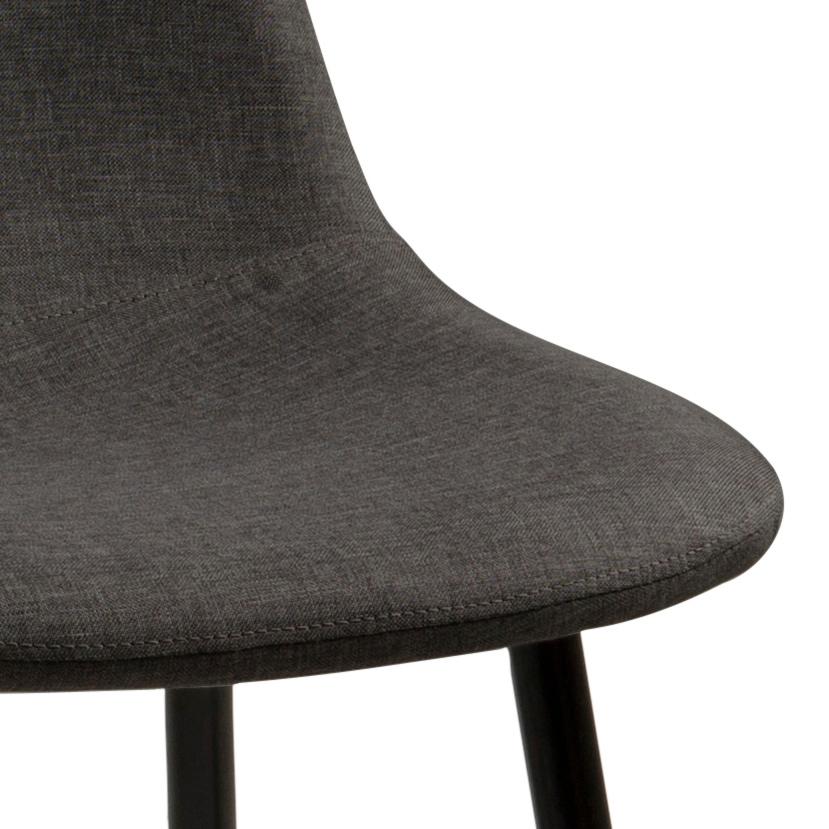Chaise de salle à manger - gris foncé/noir - Image 6