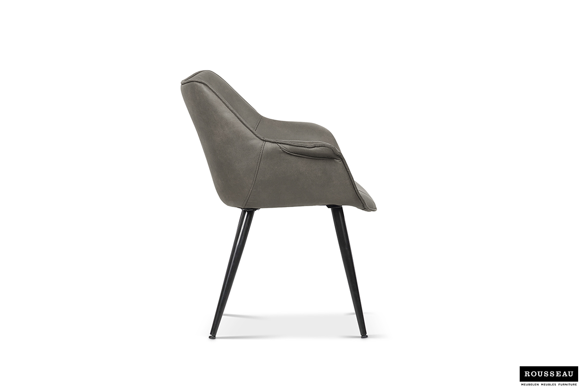 Chaise de salle à manger Milan - gris - Image 7