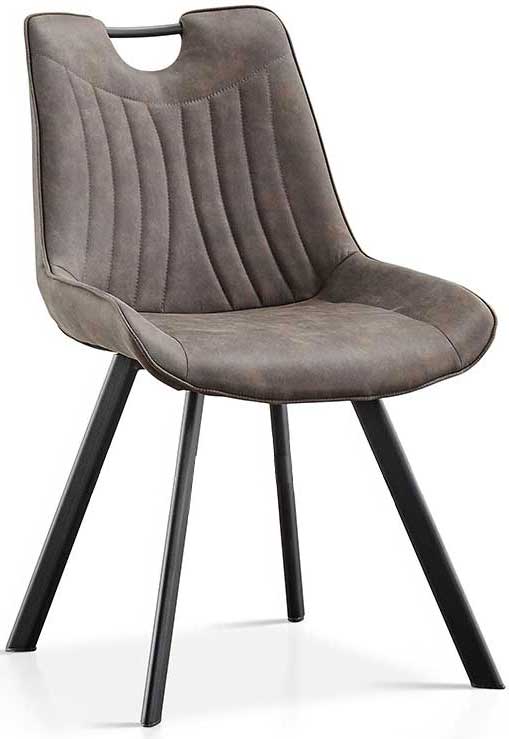 Chaise de salle à manger Paco - gris foncé - Image 8