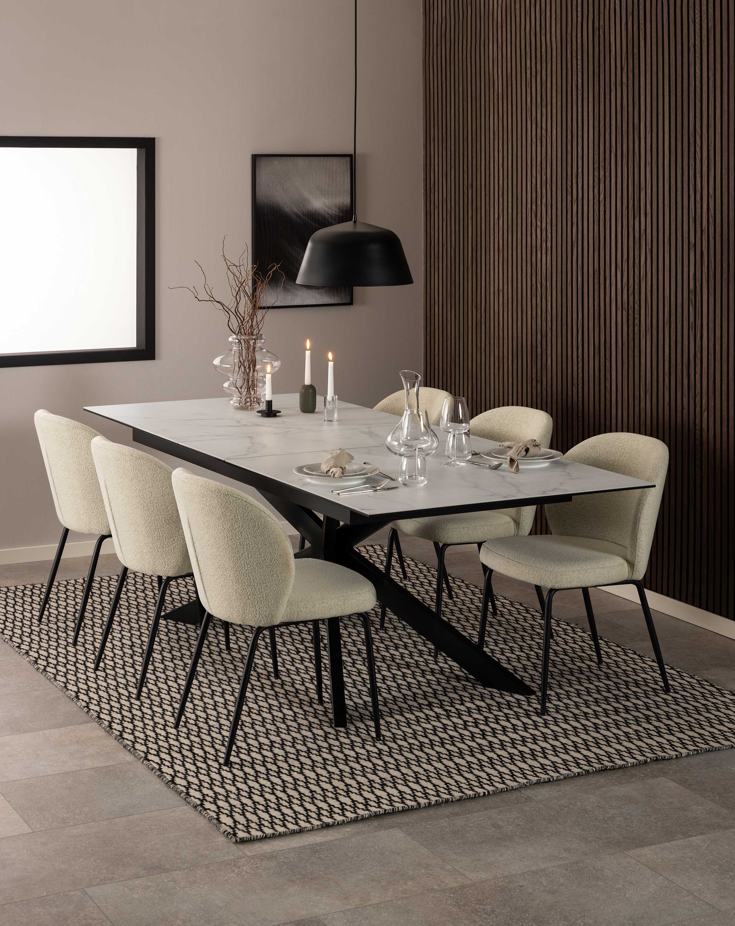 Chaise de salle à manger Patricia - crème - Image 10