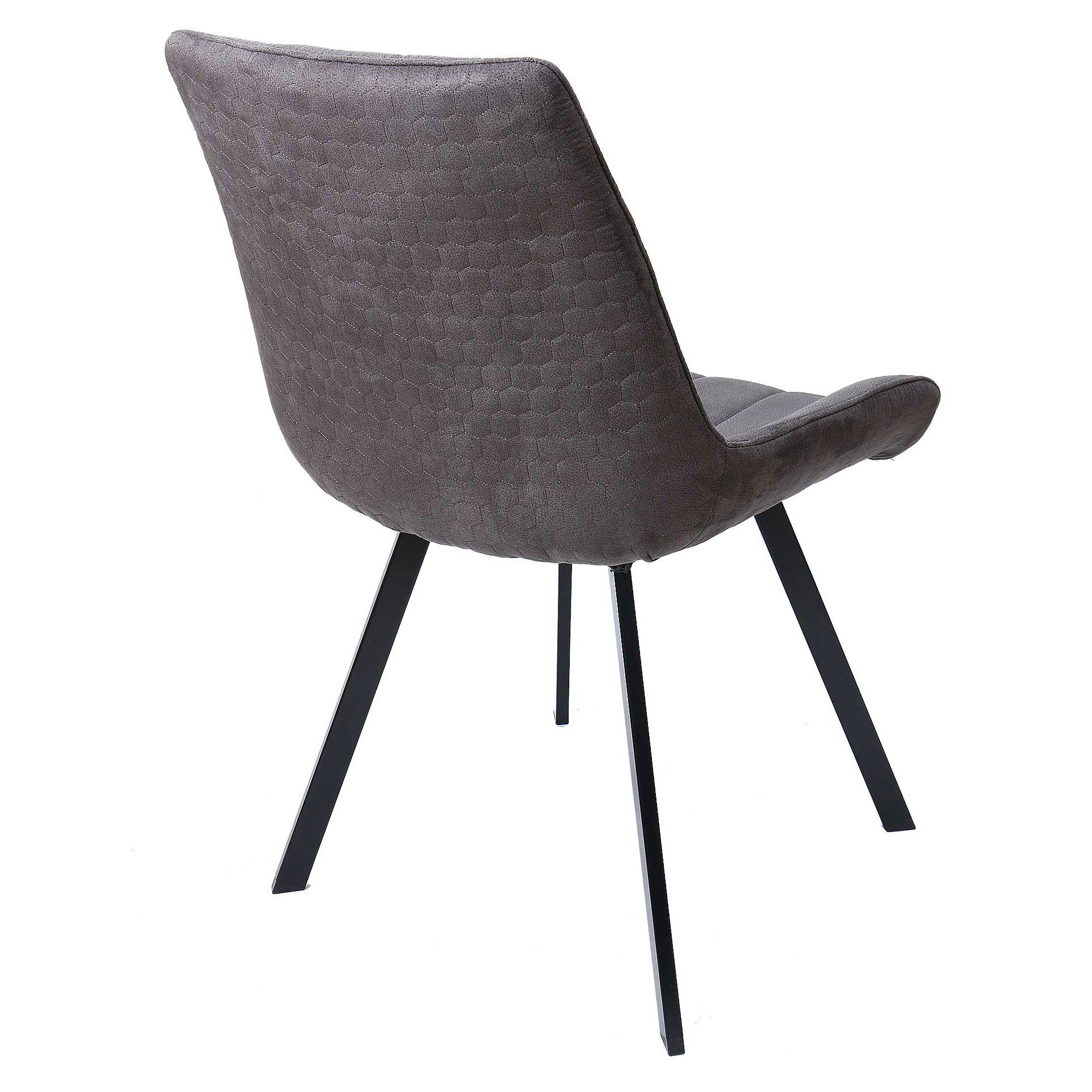 Chaise de salle à manger Phebe avec coutures - gris - Image 2