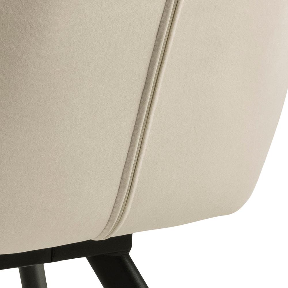 Chaise de salle à manger pivotante Levon - beige - Image 4