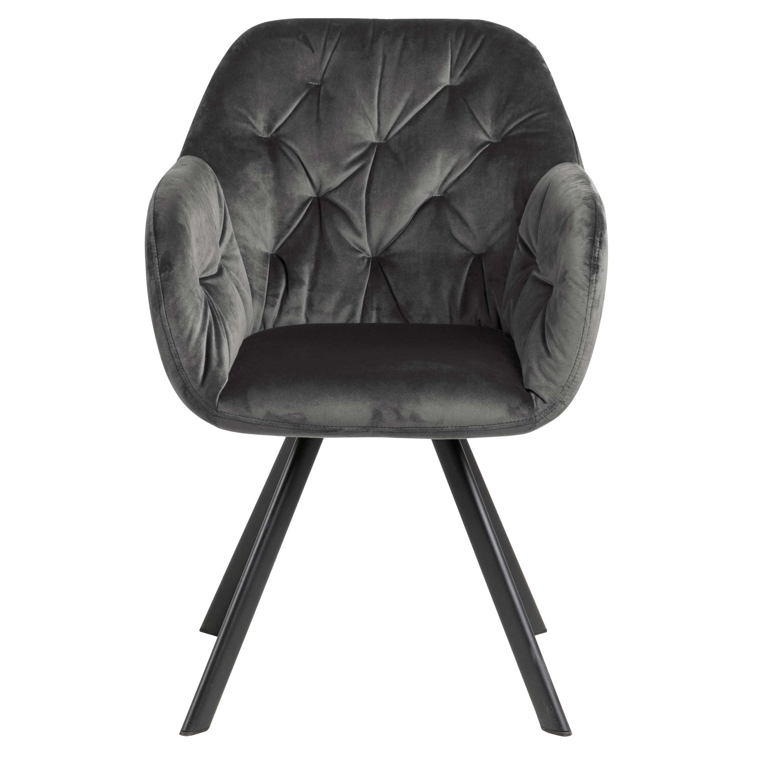 Chaise de salle à manger pivotante Lola - gris foncé - Image 8