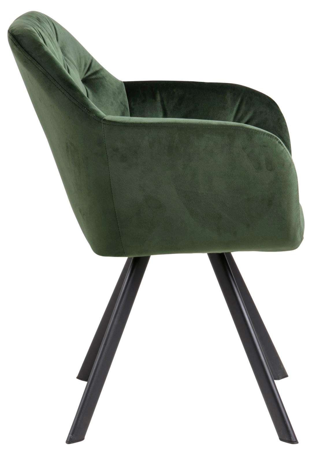 Chaise de salle à manger pivotante Lola - vert foncé - Image 2