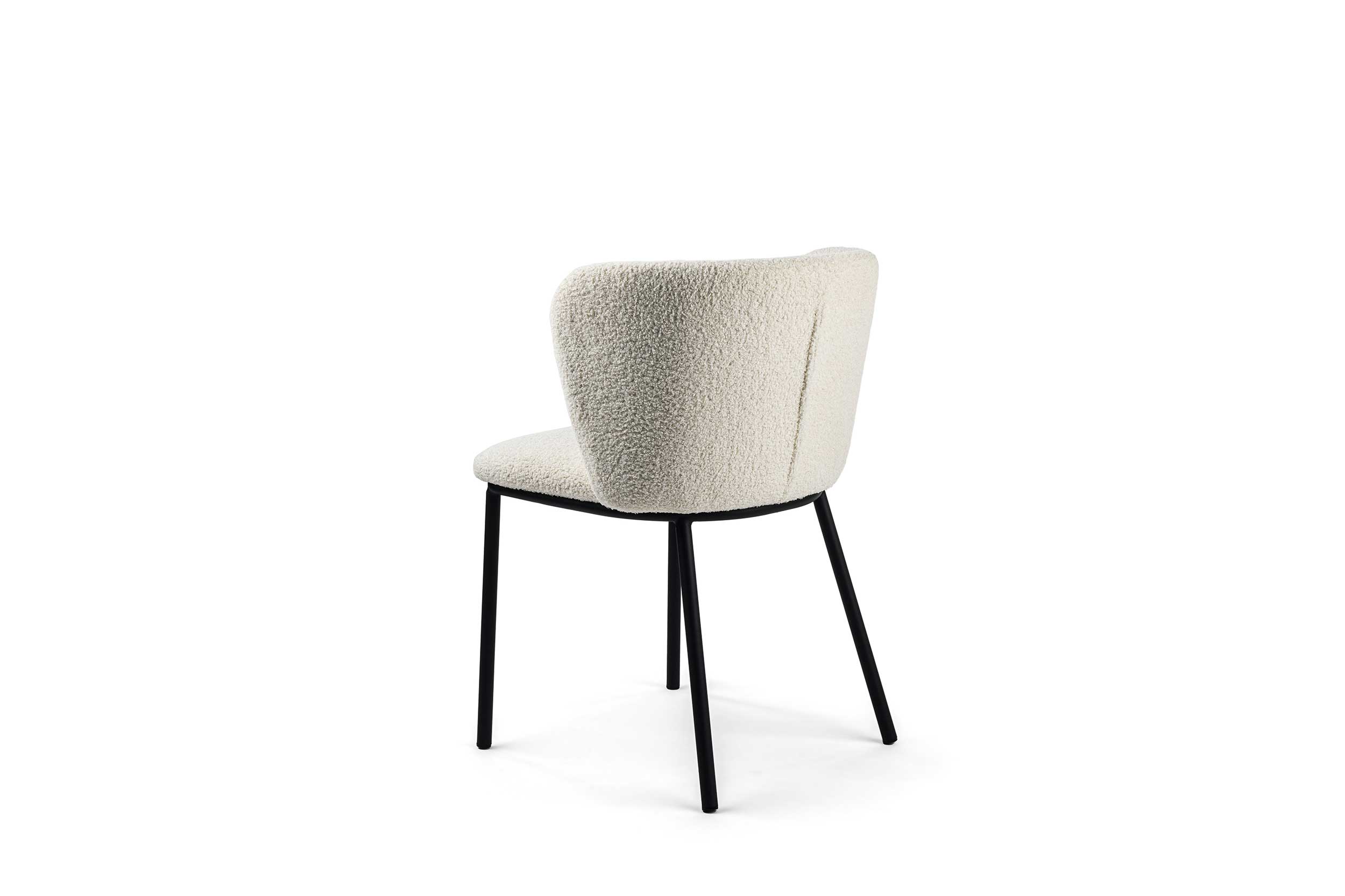 Chaise de salle à manger Sinan tissu teddy - naturel - Image 2