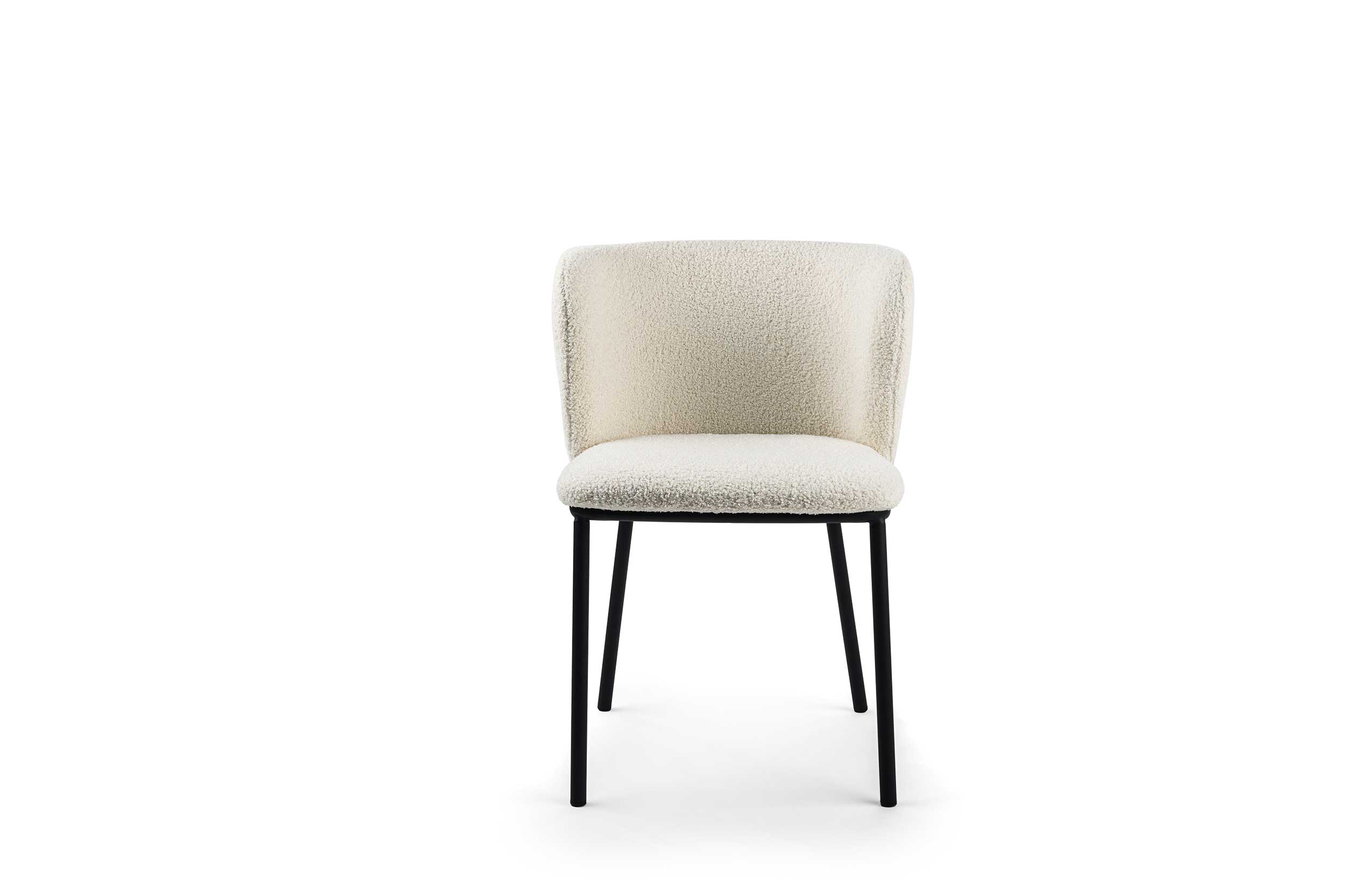 Chaise de salle à manger Sinan tissu teddy - naturel - Image 3