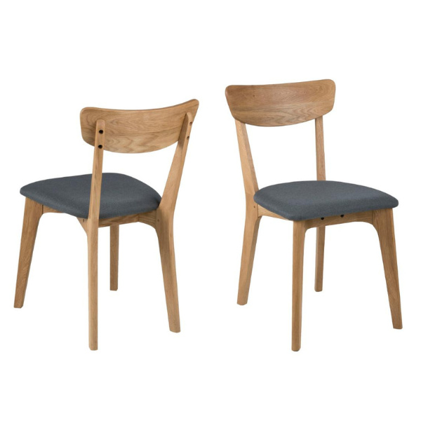 Chaise de salle à manger Tory - chêne/gris - Image 4