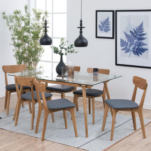 Chaise de salle à manger Tory - chêne/gris - Image 1