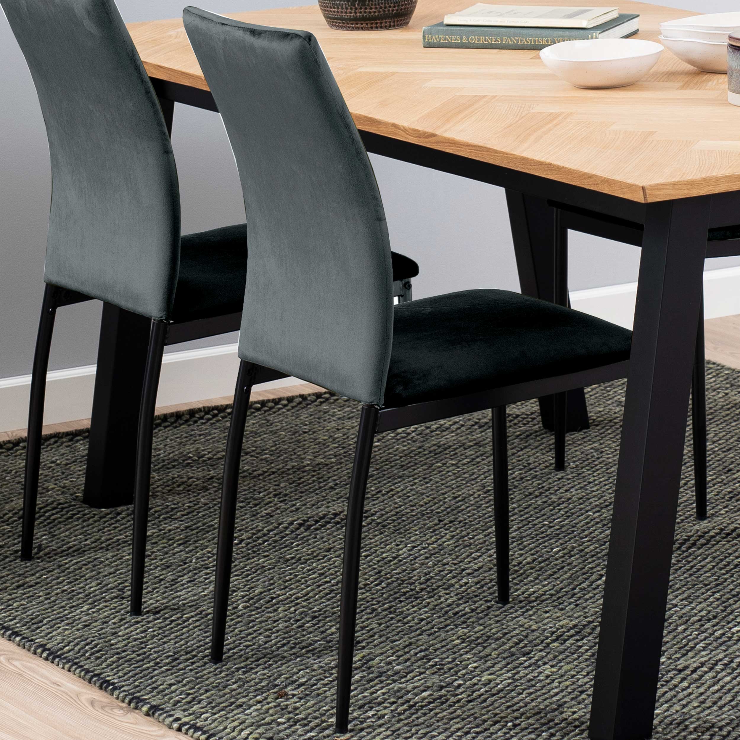 Chaise Demir - gris foncé/noir
