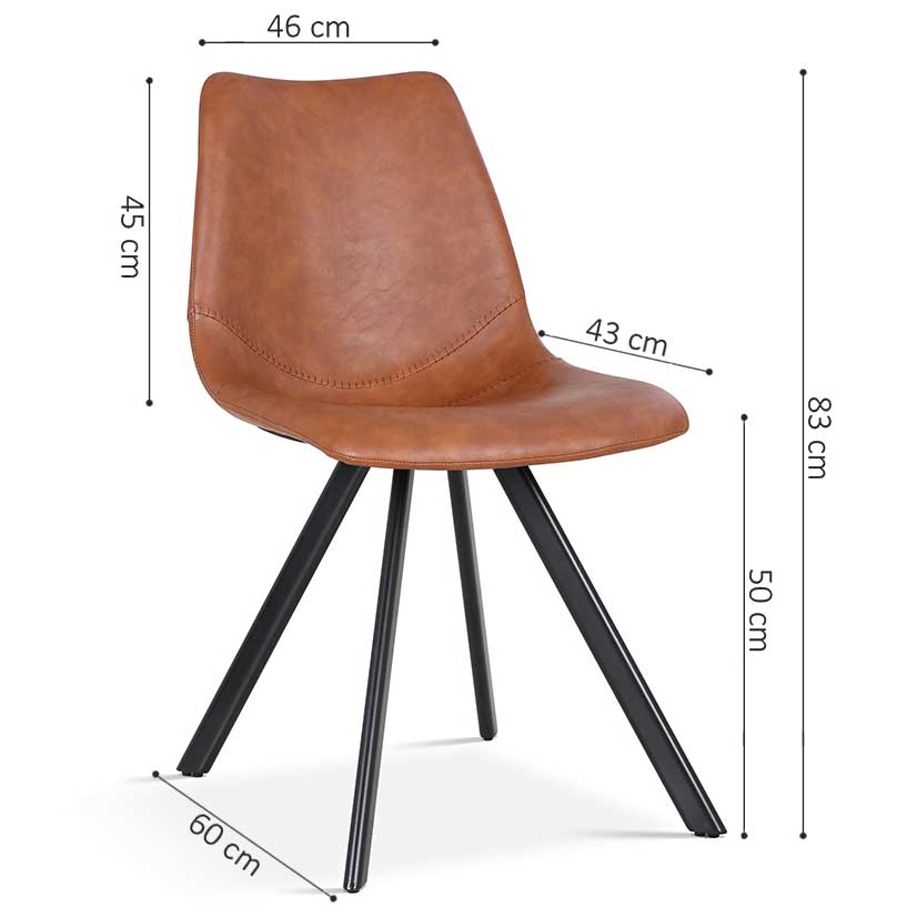 Chaise Emmy - cognac - Image 4