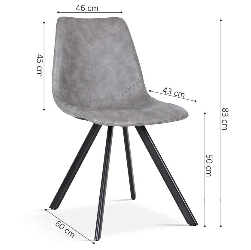 Chaise Emmy - gris - Image 4