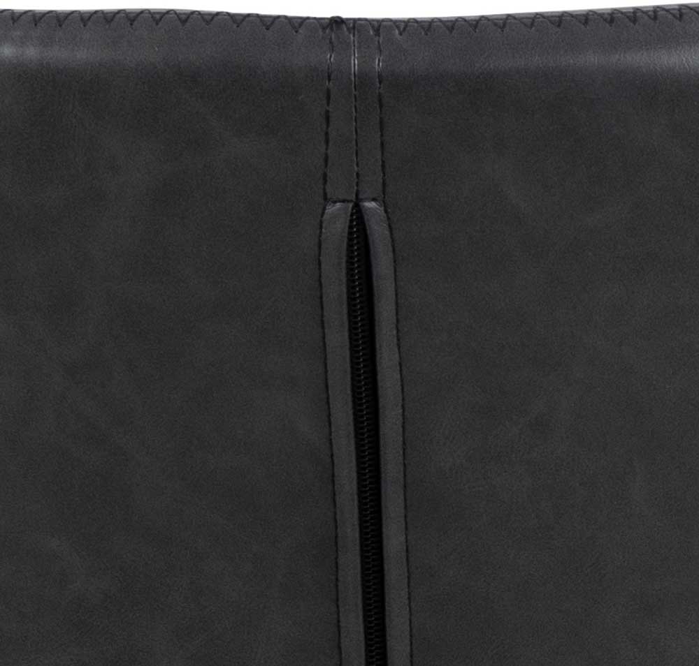 Chaise en similicuir Tilda avec pieds obliques - noir - Image 5