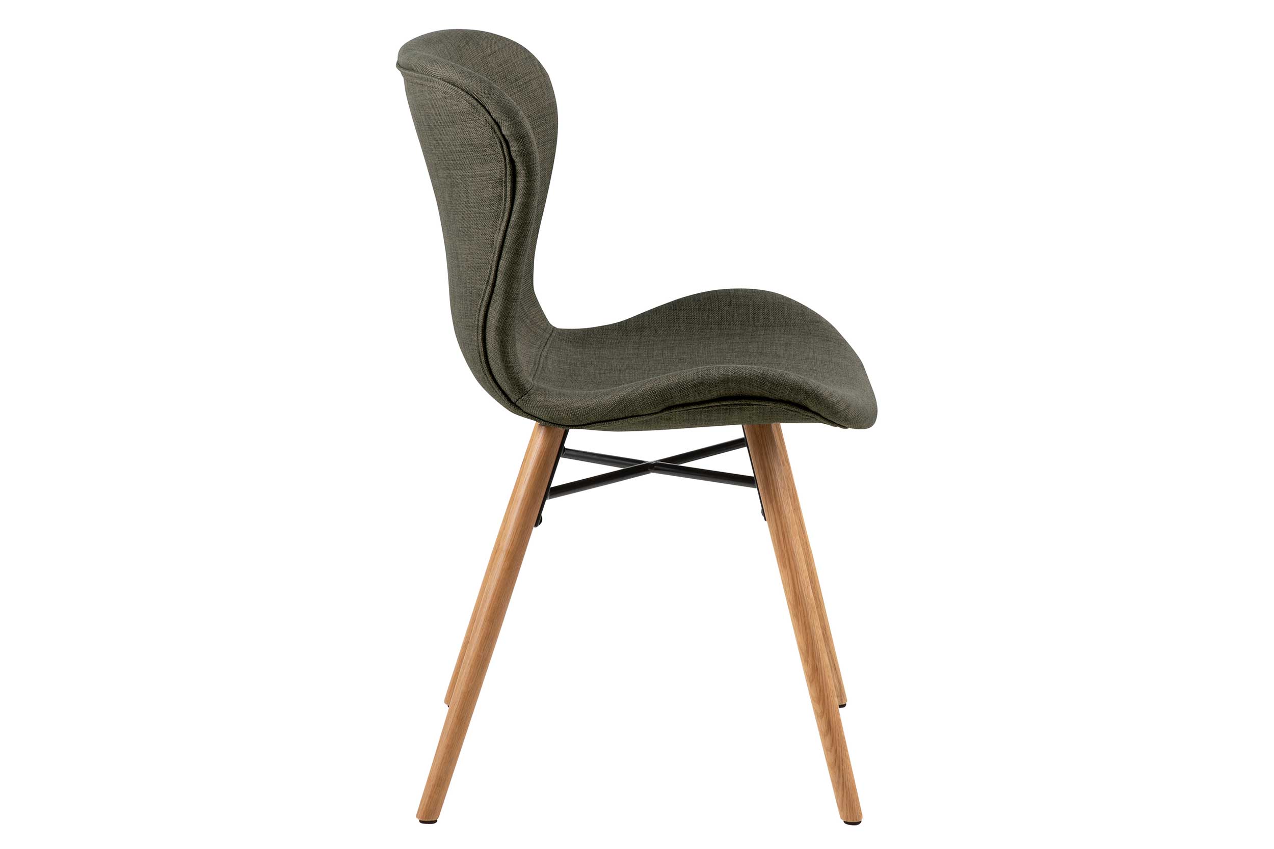 Chaise en tissu Tilda avec pieds obliques - kaki/chêne - Image 7