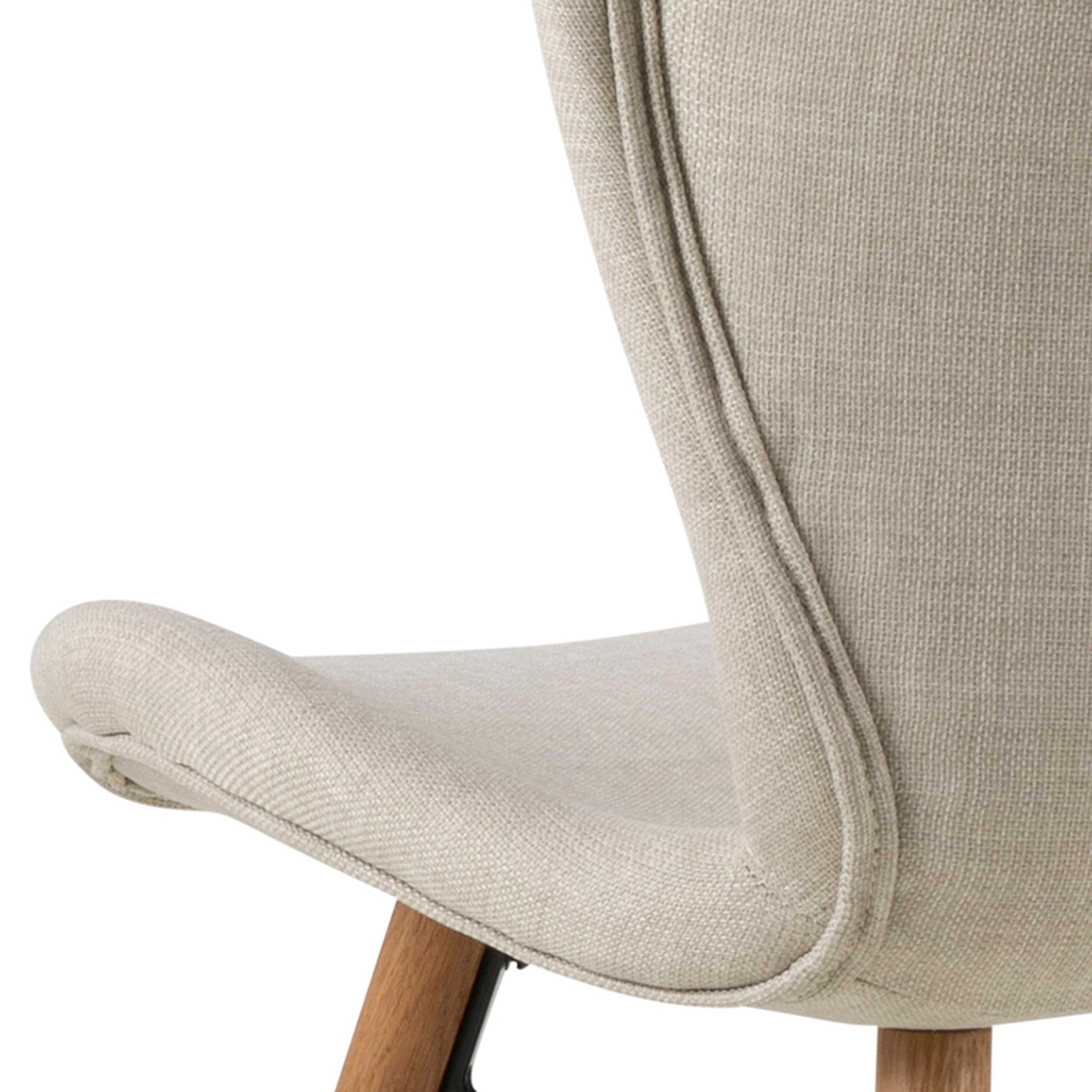 Chaise en tissu Tilda avec pieds obliques - sable/chêne - Image 4