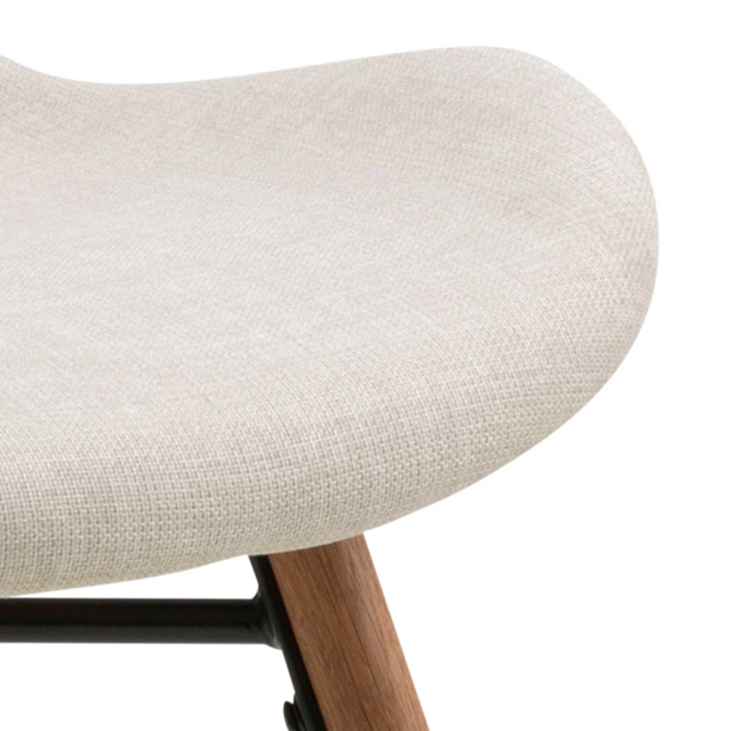 Chaise en tissu Tilda avec pieds obliques - sable/chêne - Image 5