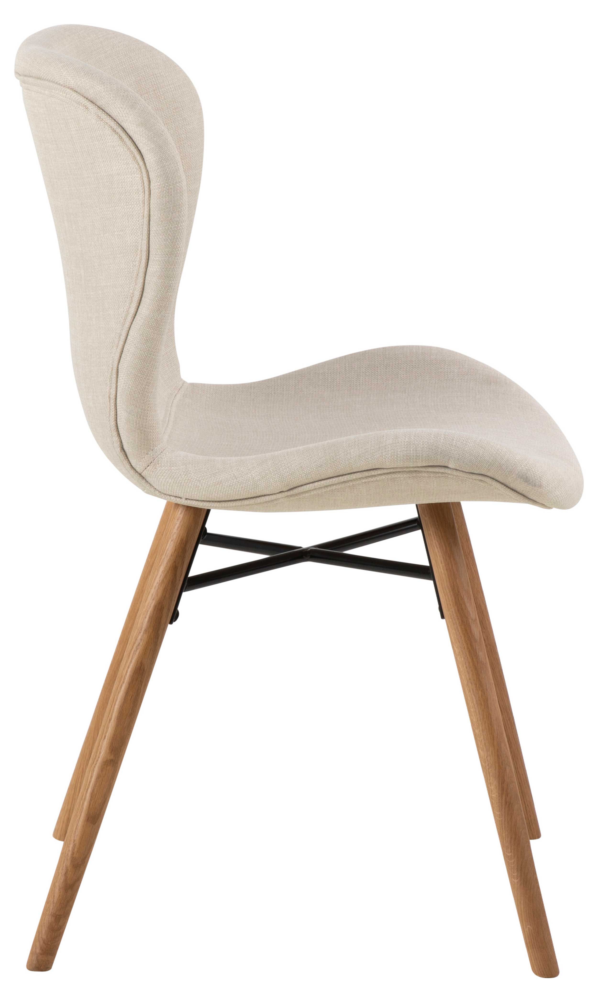 Chaise en tissu Tilda avec pieds obliques - sable/chêne - Image 7