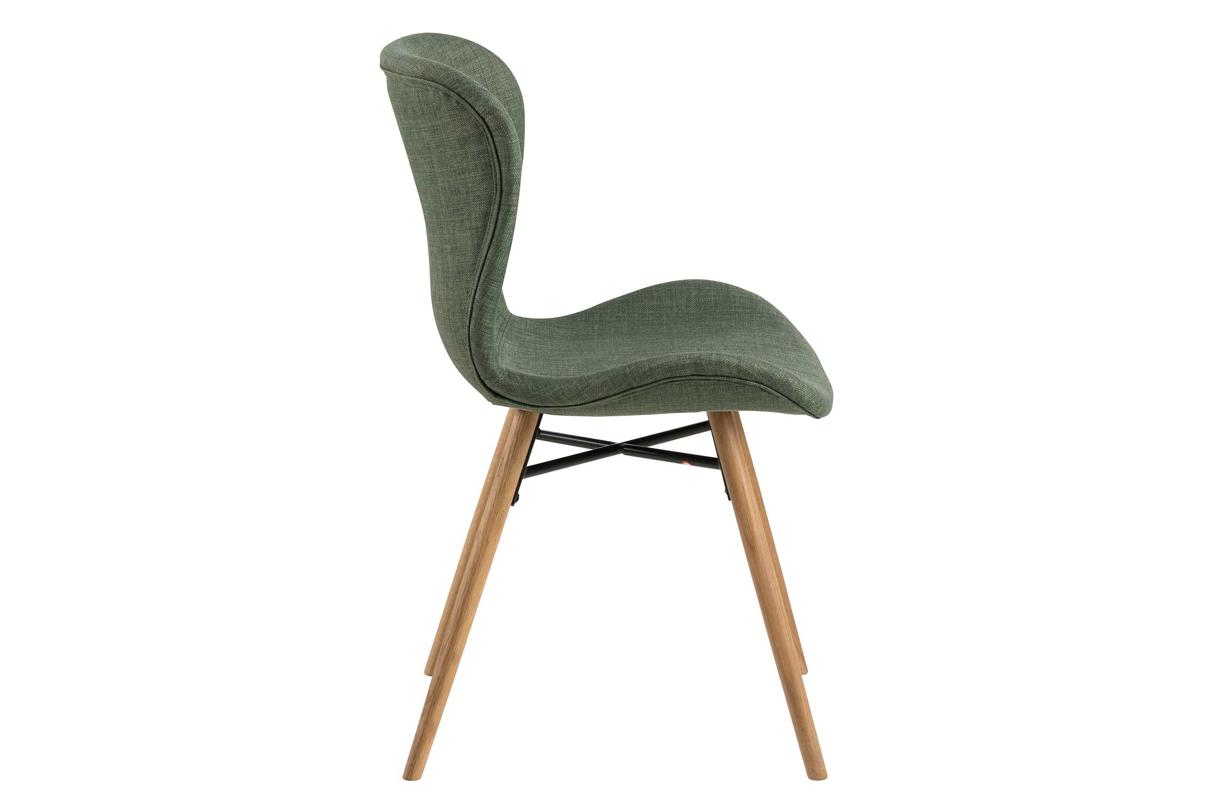Chaise en tissu Tilda avec pieds obliques - vert/chêne - Image 7