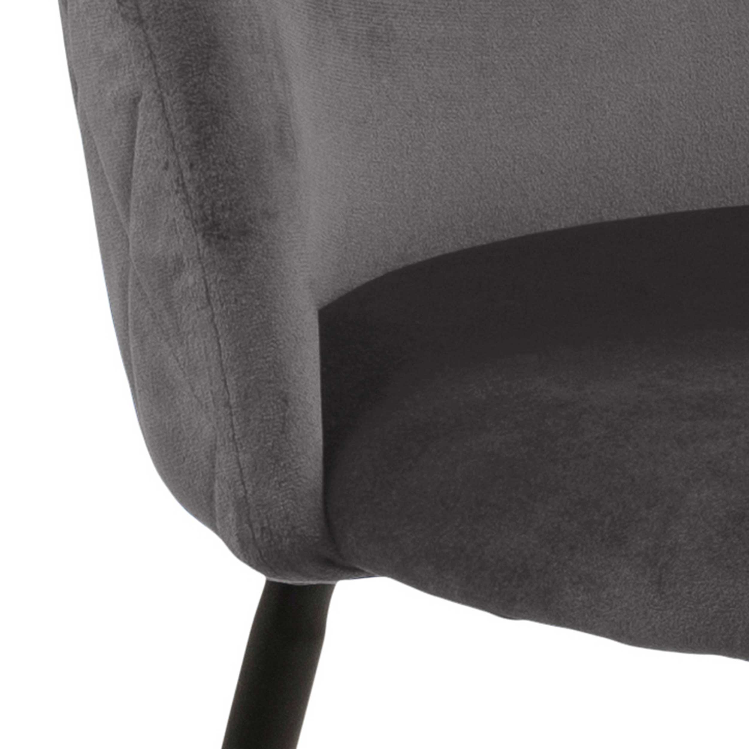 Chaise Isa - gris foncé/noir - Image 3