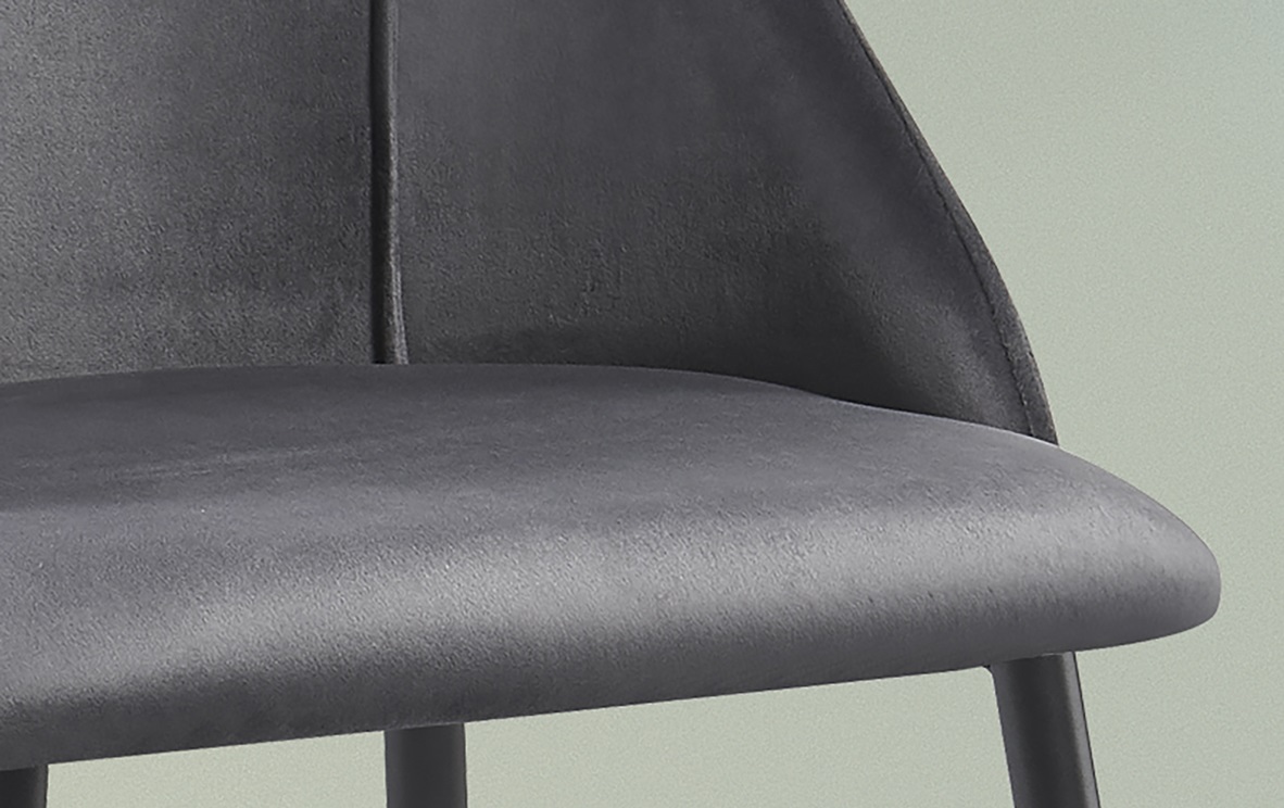 Chaise Maria velours - gris/noir - Image 3