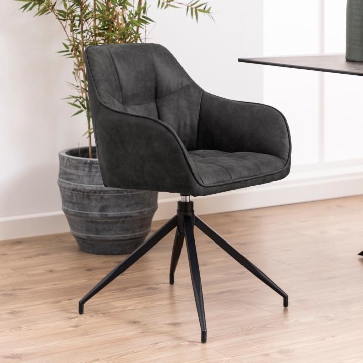 Chaise pivotante Birgen - anthracite