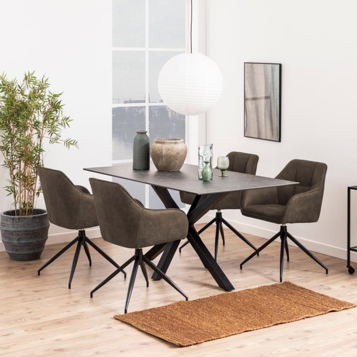 Chaise pivotante Birgen - brun clair - Image 8