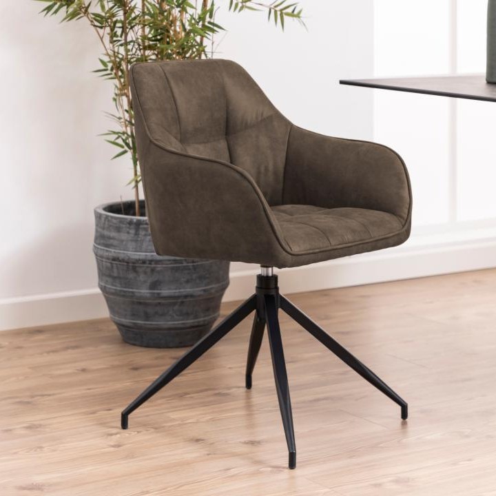 Chaise pivotante Birgen - brun clair