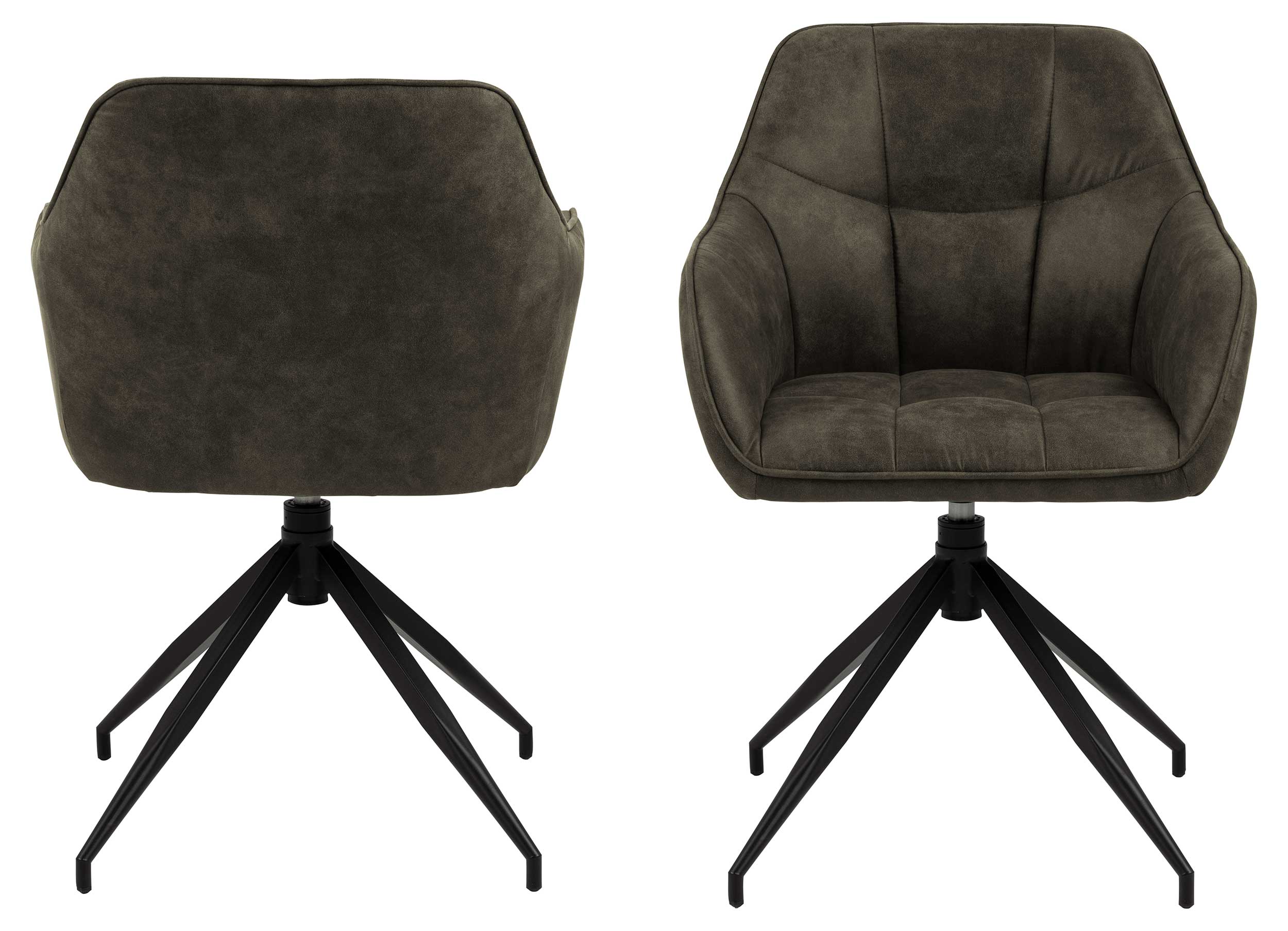 Chaise pivotante Birgen - vert olive - Image 2