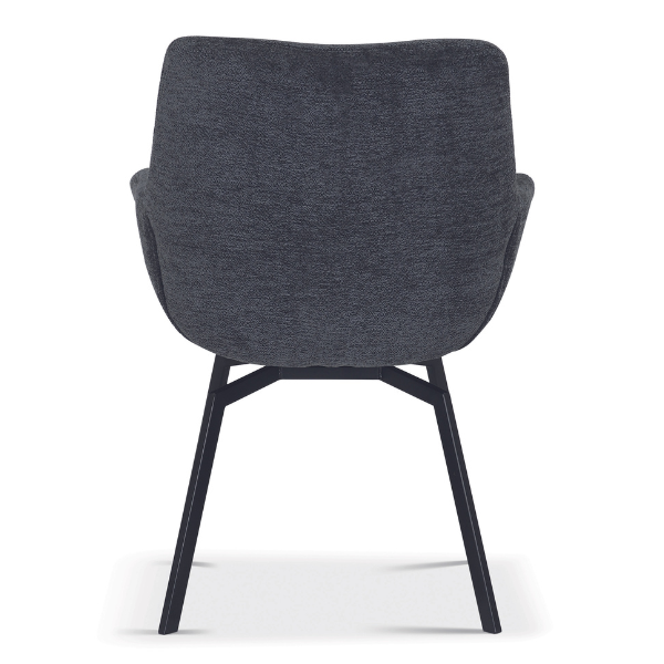 Chaise pivotante Modesta-tissu teddy bleu - Image 3