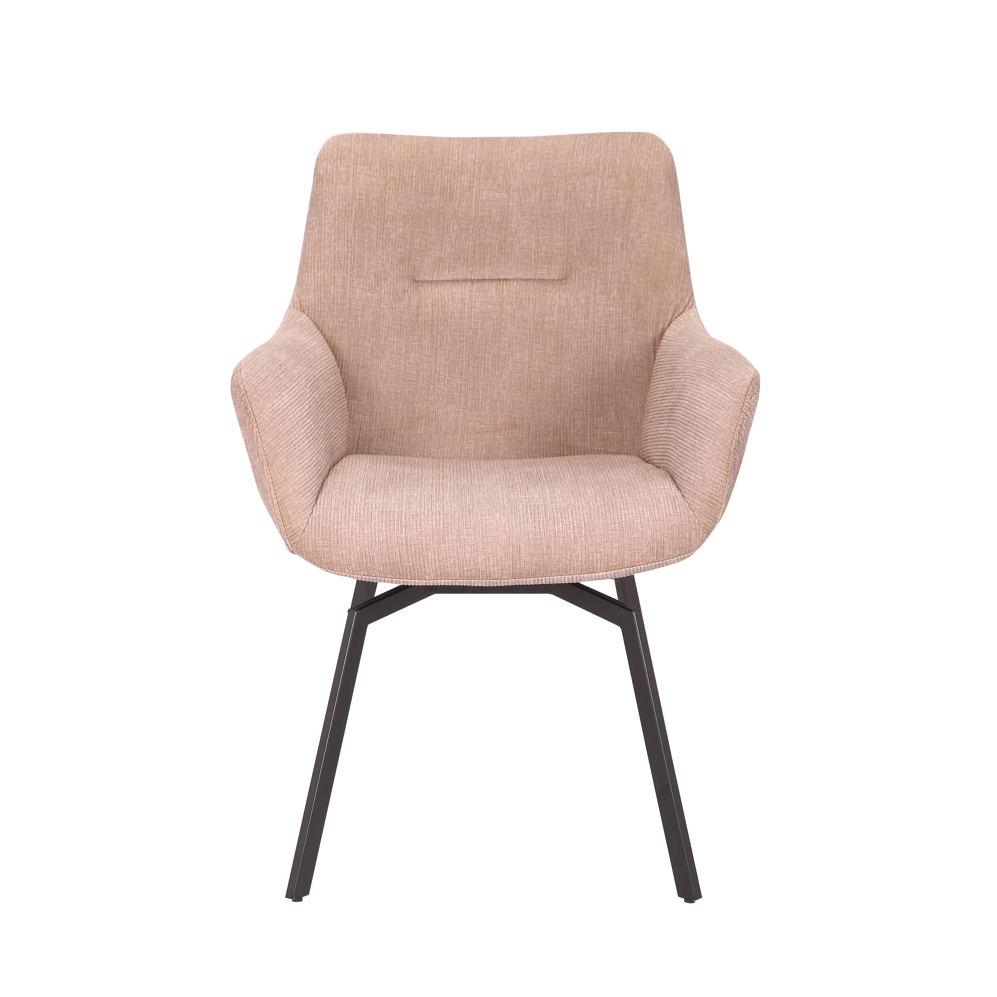 Chaise pivotante Modesta velours côtelé - beige - Image 4