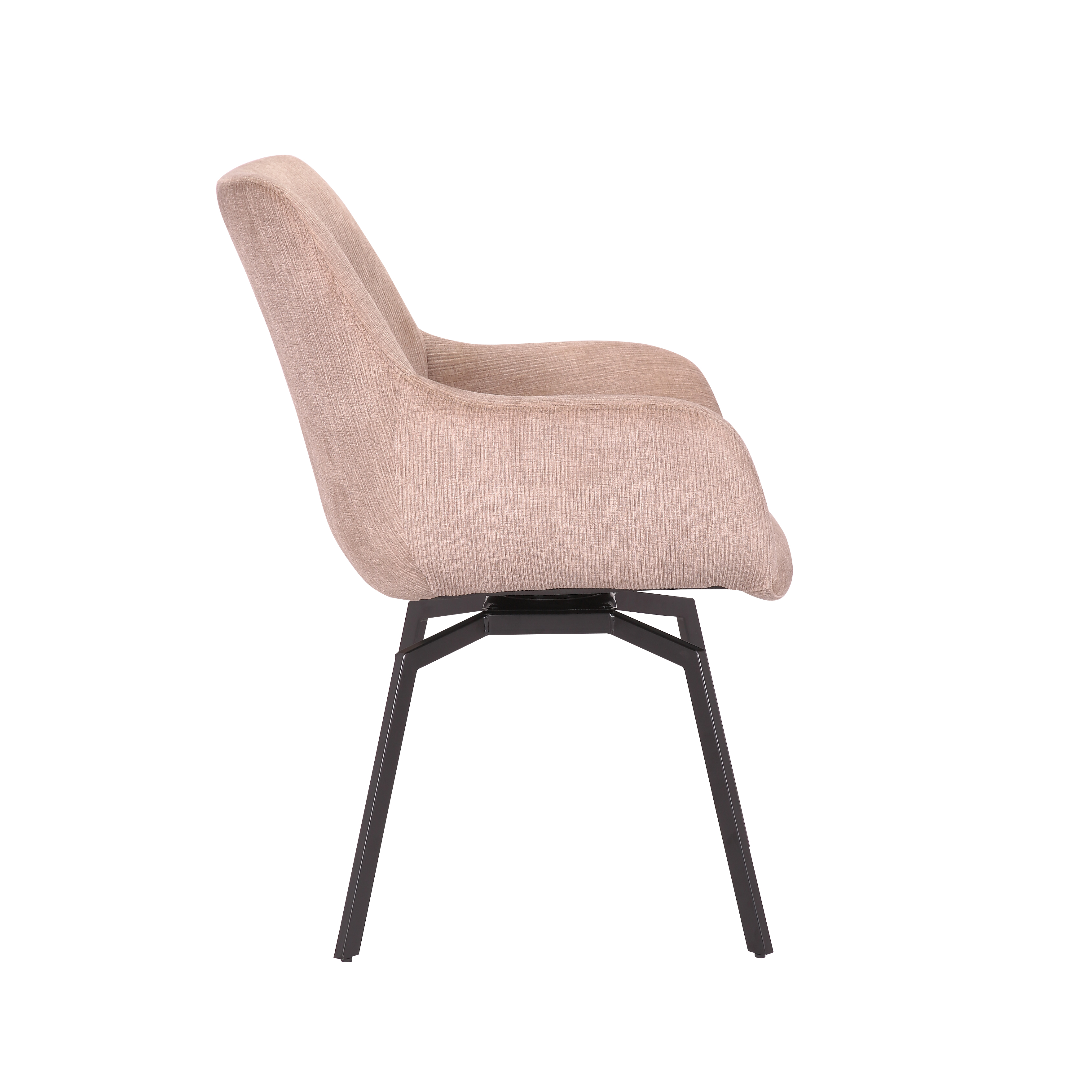 Chaise pivotante Modesta velours côtelé - beige - Image 5