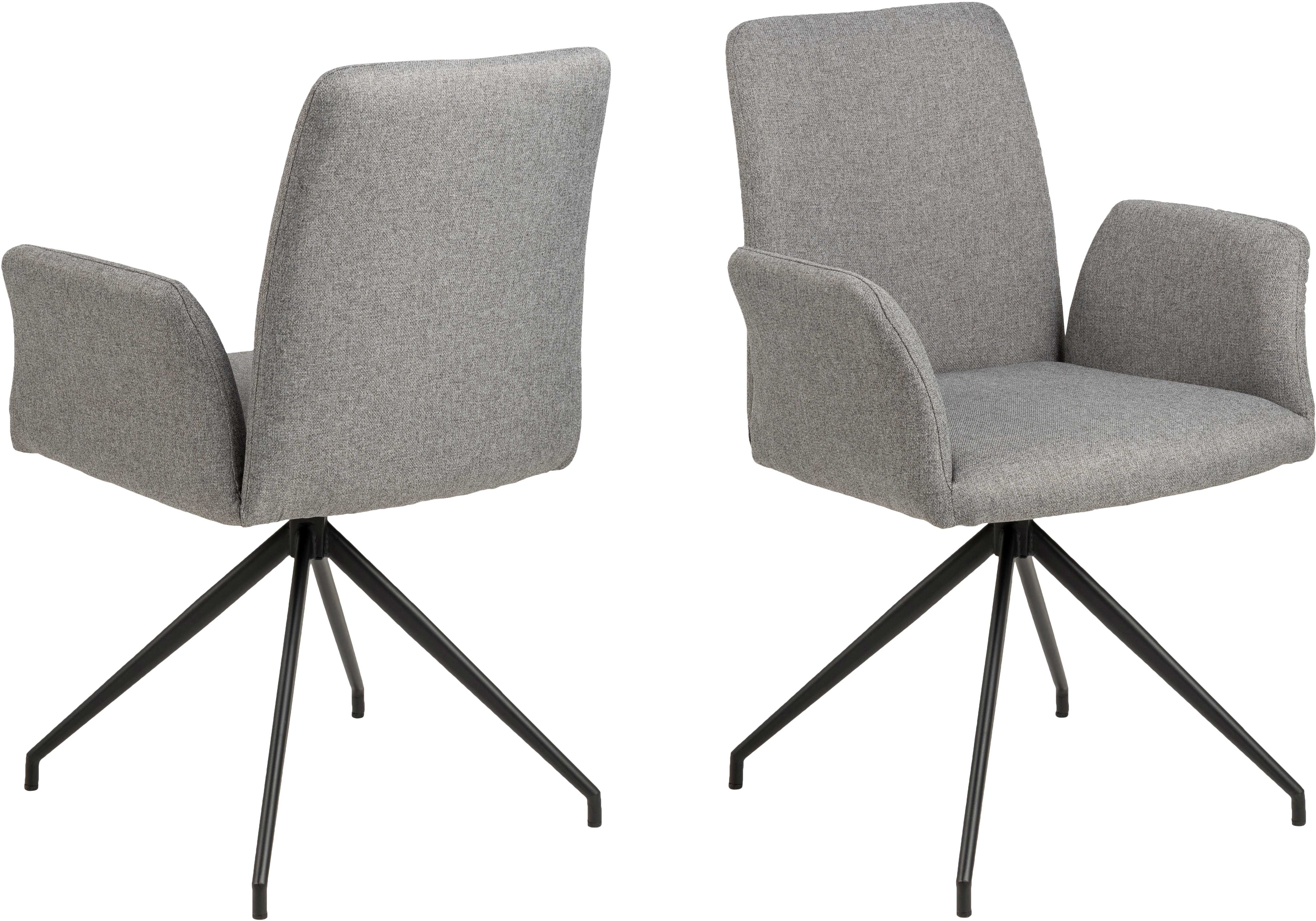 Chaise pivotante Robert - gris clair/noir - Image 3