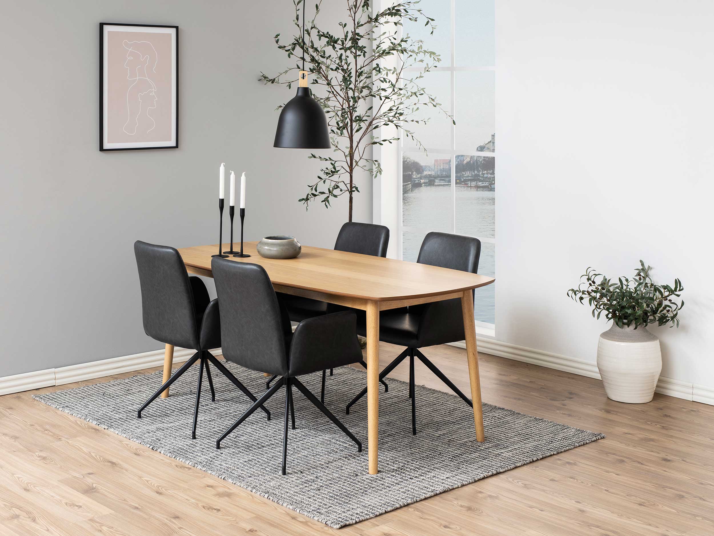 Chaise pivotante Robert - noir - Image 3