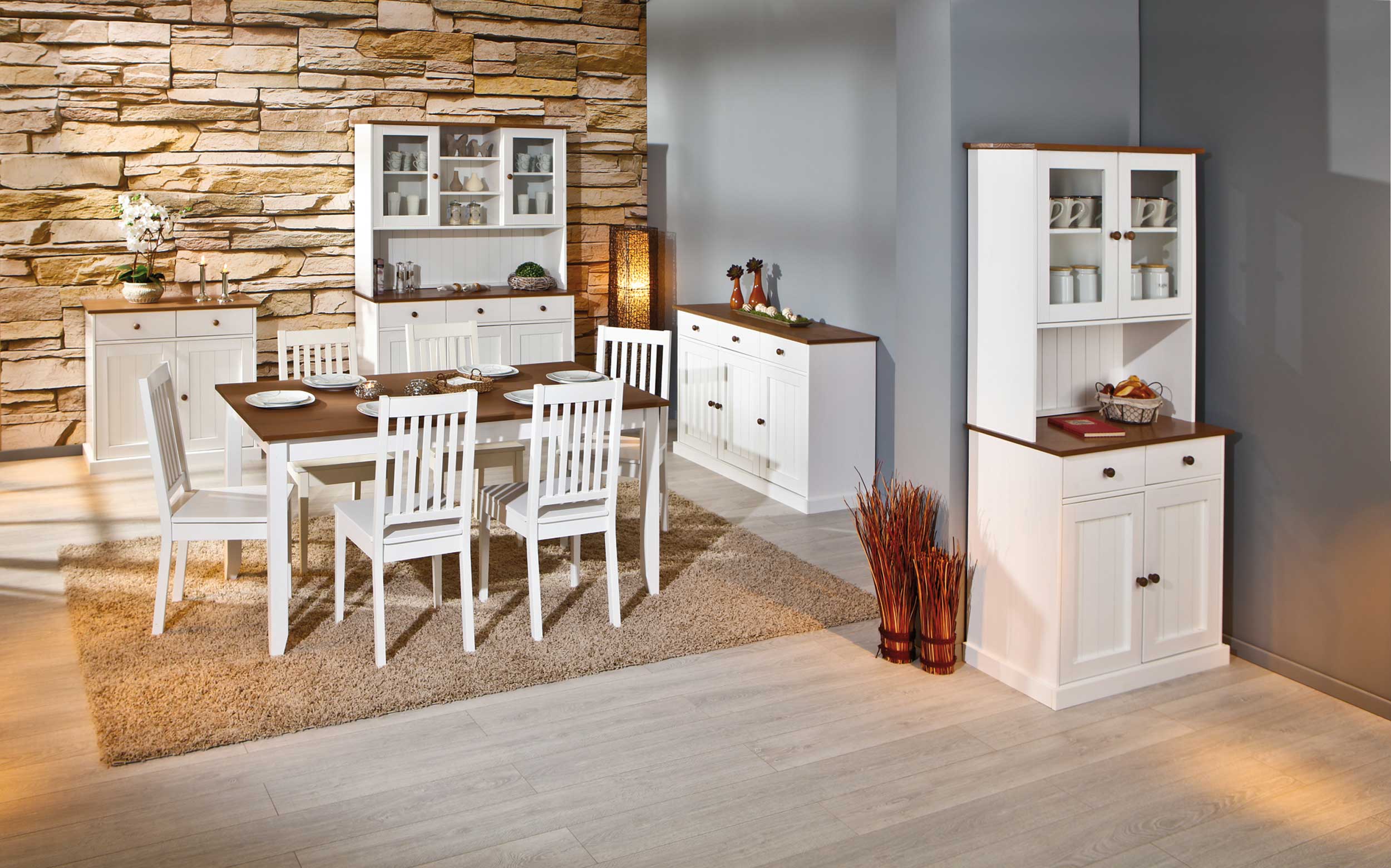 Chaise salle à manger Westerland bois de hêtre massif - blanc - Image 5