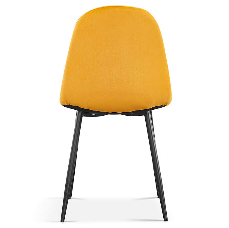 Chaise Valeska velours - jaune - Image 2
