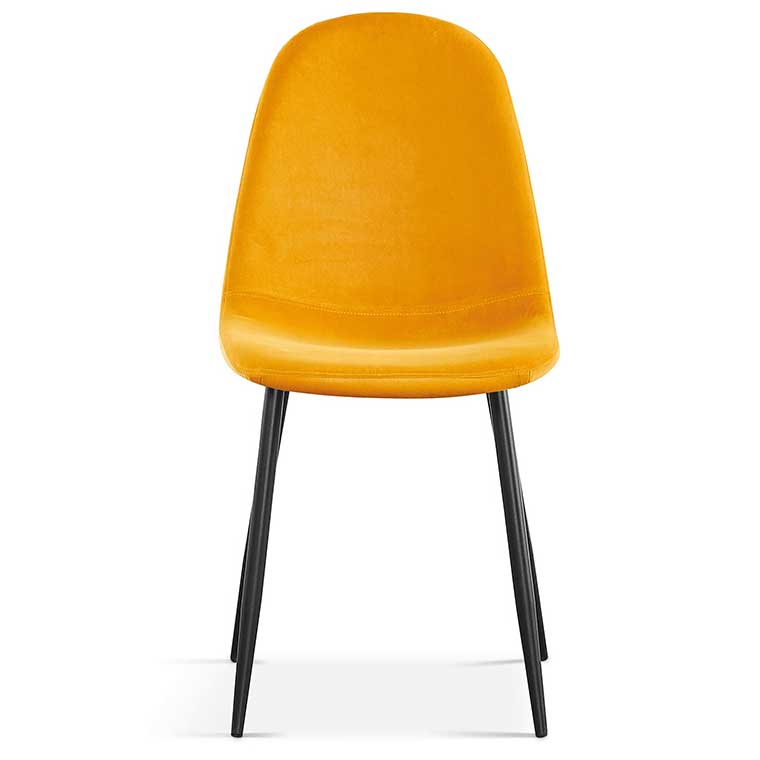 Chaise Valeska velours - jaune - Image 4