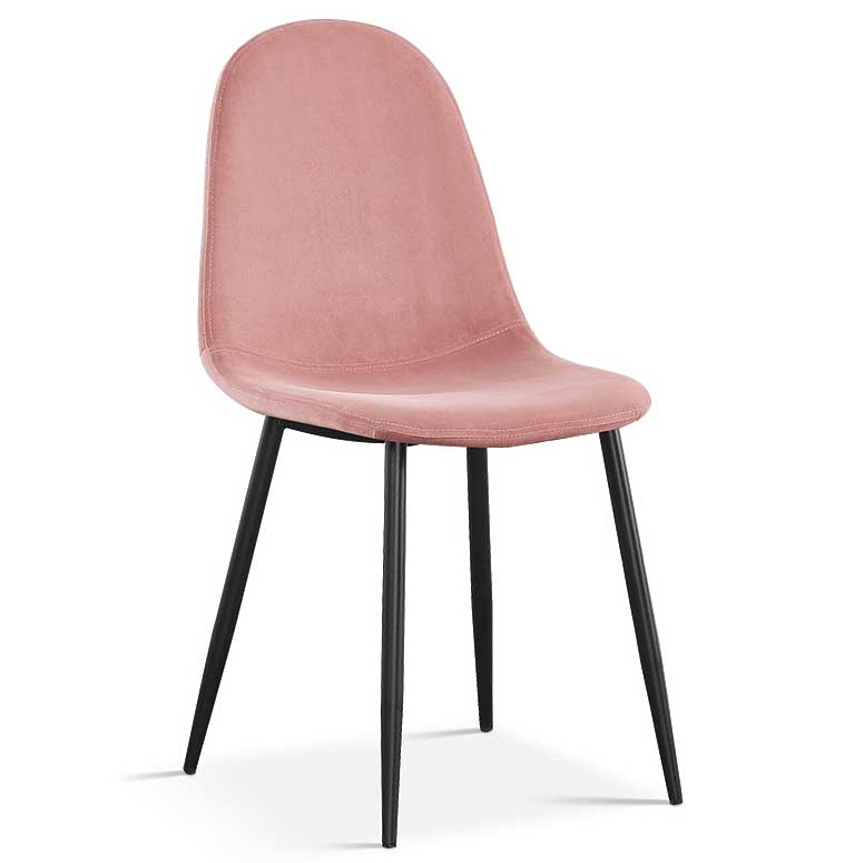 Chaise Valeska velours - rose - Image 7