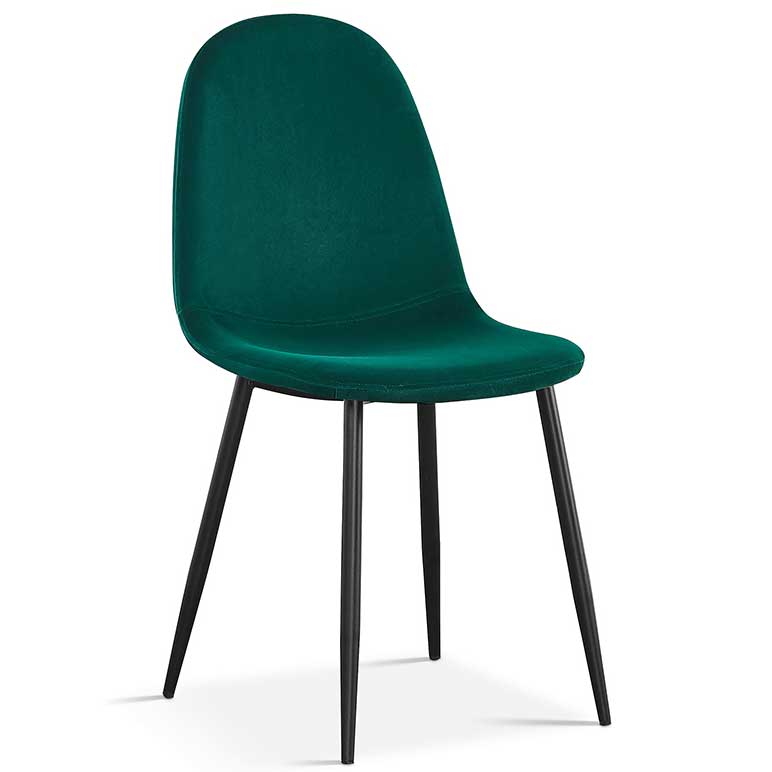 Chaise Valeska velours - vert - Image 7
