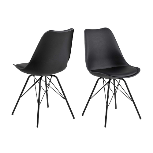 Chaises coquille Irma - noir