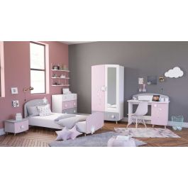 Chambre d'enfant Stellar: lit 90x200cm, chevet, commode, armoire, bureau