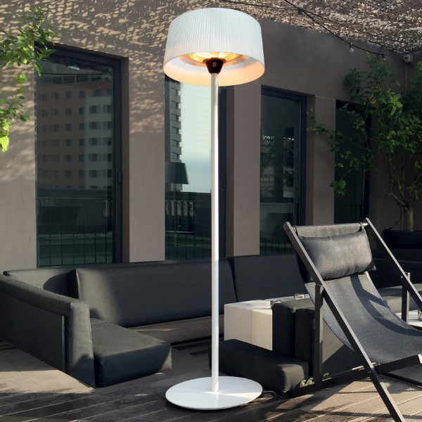 Chauffe-terrasse Alix 74cm modèle debout - blanc